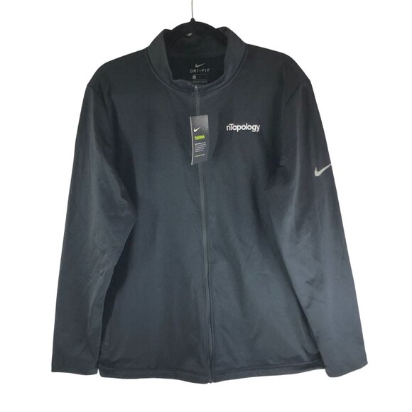 Nike Mens Therma-FIT Full-Zip Fleece Jacket Black L - Picture 1 of 5
